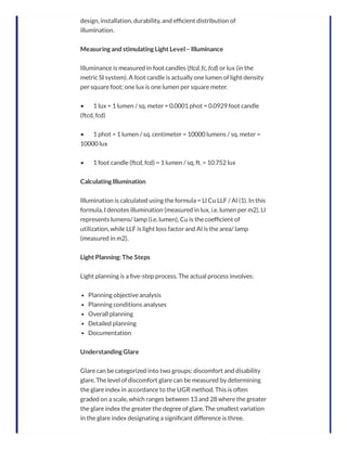 A guide to lux levels | PDF