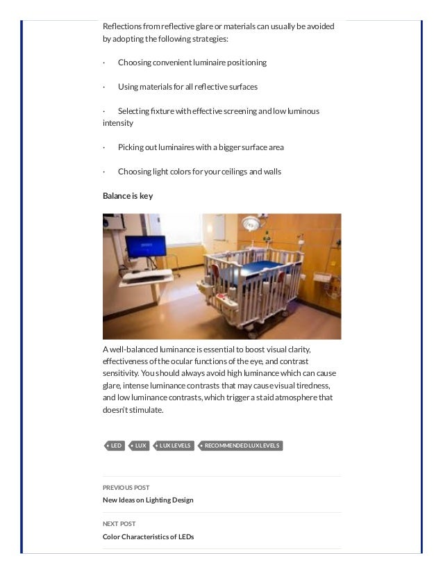 A guide to lux levels