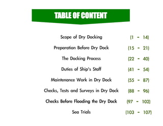Dry Docking Checklist.pdf A Guide to Master Dry Dock Operations for Deck Department | PDF