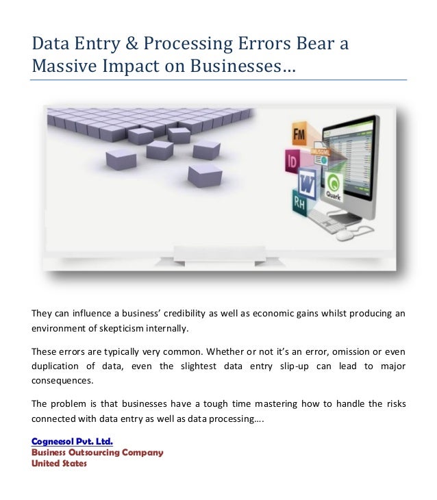A Guide to Minimize Data Entry Errors