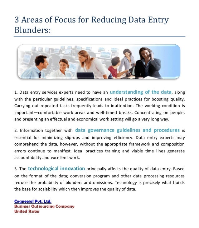 A Guide to Minimize Data Entry Errors