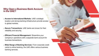 A Guide to Opening a Business Bank Account in the UAE. | PDF