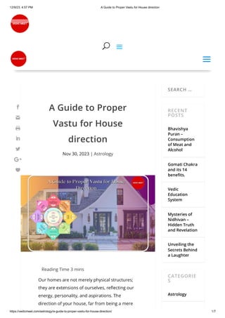 A guide to proper vastu for house direction.pdf