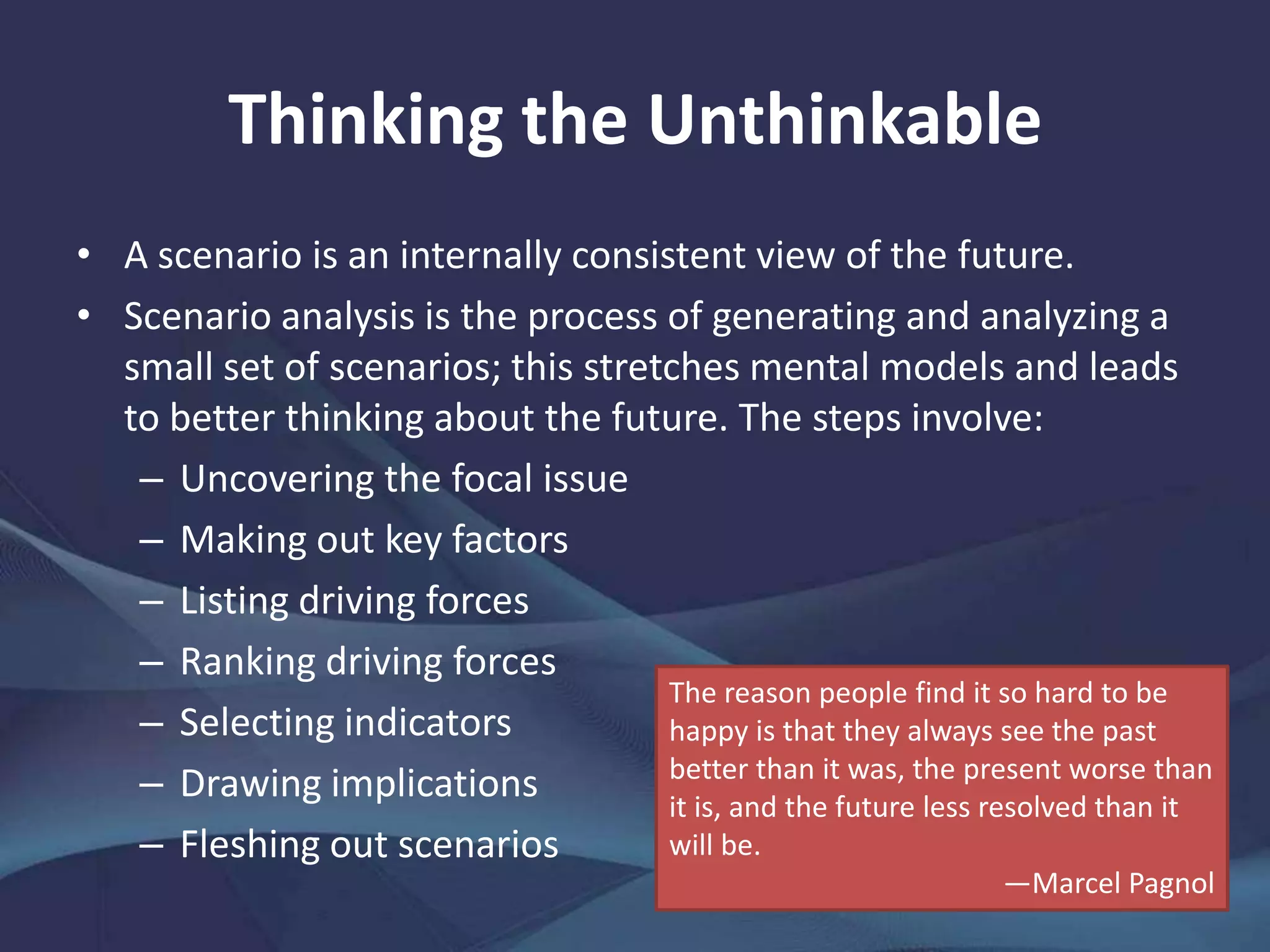 A Guide to Scenario Planning PPTX