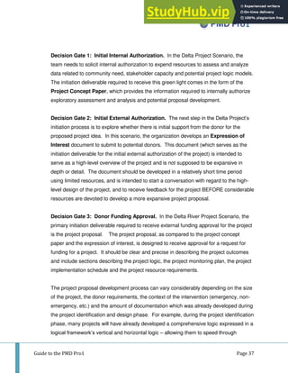 Form Pro1 A Guide To The PMD Pro1 Project Management For Development ...