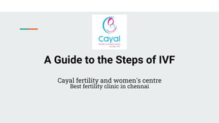 A Guide to the Steps of IVF
Cayal fertility and women's centre
Best fertility clinic in chennai
 