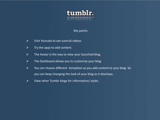 Tumblr Guide It In Blogging with Tumblr - a step by step guide. | PPTX