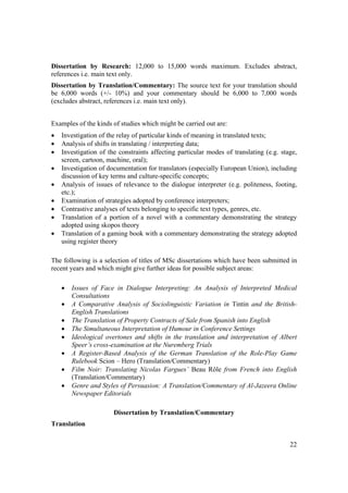 Dissertation Key Words Example A Guide to Writing Your Master Dissertation | PDF