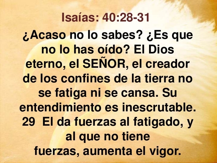 Predicacion De Isaias 40 28 31