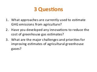 Agus Challenges for agric ghg quant Nov 10 2014