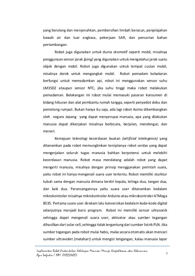 Robot Cerdas Dan Peradaban Manusia