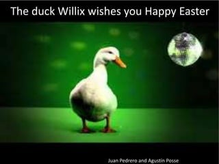 The duck Willix wishes you Happy Easter
Juan Pedrero and Agustín Posse
 