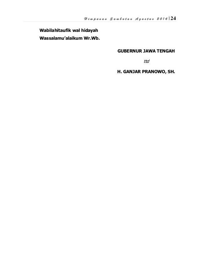 Pidato Gubernur jawa tengah