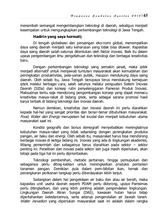 Pidato Gubernur jawa tengah