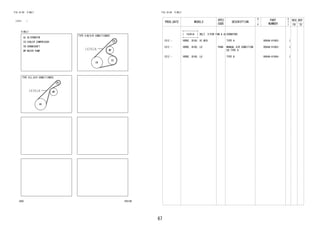 67
FIG.16-05 V-BELT
(1212- )
165188
16361A
16361A
FIG.16-05 V-BELT
PROD_DATE MODELS
SPEC
CODE
DESCRIPTION
R
/
P
PART
NUMBER
O
Y
T
REV_REF
FR TO
+----------+
| 16361A | BELT, V(FOR FAN & ALTERNATOR)
+----------+
1212 - 1KRDE..B100..HI,MID TYPE A 9004A-91063- 1
1212 - 1KRDE..B100..LO P4AB MANUAL AIR CONDITION
ER,TYPE A
9004A-91063- 1
1212 - 1KRDE..B100..LO TYPE B 9004A-91064- 1
 