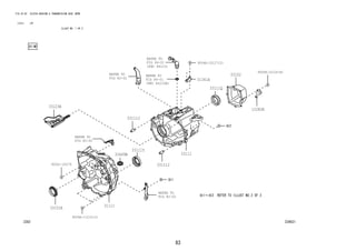83
FIG.33-02 CLUTCH HOUSING & TRANSMISSION CASE (MTM)
(1212- )5F
ILLUST NO. 1 OF 2
334631
REFER TO
FIG
REFER TO
FIG
REFER TO
FIG
REFER TO
FIG
(PNC 84210)
REFER TO
FIG
(PNC 84210B)
12282B
31111
31341A
33102
33111
33111J
33111Q
33111Y
33123B
33151K
33449B
90041-20279
9004A-10126(8)
9004A-10127(2)
9004A-11215(3)
82-02
82-02
82-02
33111J
84-01
84-01
 