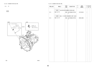 86
FIG.33-04 SPEEDOMETER DRIVEN GEAR (MTM)
(1212- )5F
334633
REFER TO
FIG
(PNC 83181G)
84-01
33403S
33404A35136-BZ010
91551-80616
FIG.33-04 SPEEDOMETER DRIVEN GEAR (MTM)
PROD_DATE MODELS
SPEC
CODE
DESCRIPTION
R
/
P
PART
NUMBER
O
Y
T
REV_REF
FR TO
+----------+
| 33403S | PLUG(FOR MTM SPEEDOMETER DRIVEN HOLE)
+----------+
1212 - B100..HI..5F B2DB WITH(PACKAGE OPTION
2)
35133-BZ010- 1
+----------+
| 33404A | RING, O (FOR MTM SPEEDOMETER SHAFT SLEEVE
)+----------+
1212 - B100..HI..5F B2DB WITH(PACKAGE OPTION
2)
9004A-30049- 1
 