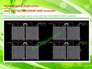 Wiring drawing (Eight units), 
work with 1pc GECOSD4P-4096 Controller 
 