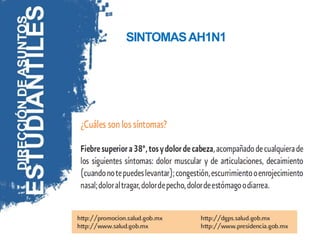 SINTOMAS AH1N1
 