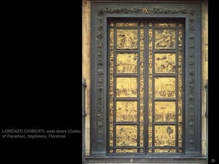 LORENZO GHIBERTI, east doors ( Gates of Paradise ), baptistery, Florence. 