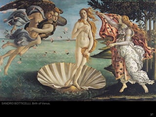 SANDRO BOTTICELLI, Birth of Venus. 
