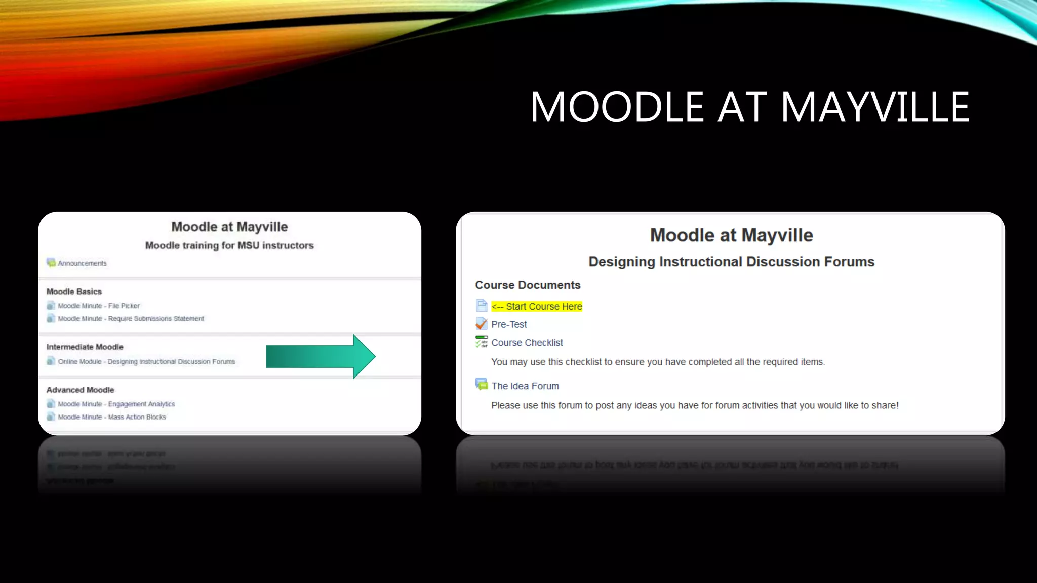 MOODLE AT MAYVILLE
 