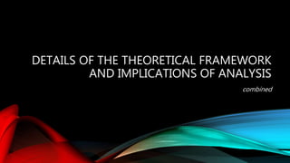DETAILS OF THE THEORETICAL FRAMEWORK
AND IMPLICATIONS OF ANALYSIS
combined
 