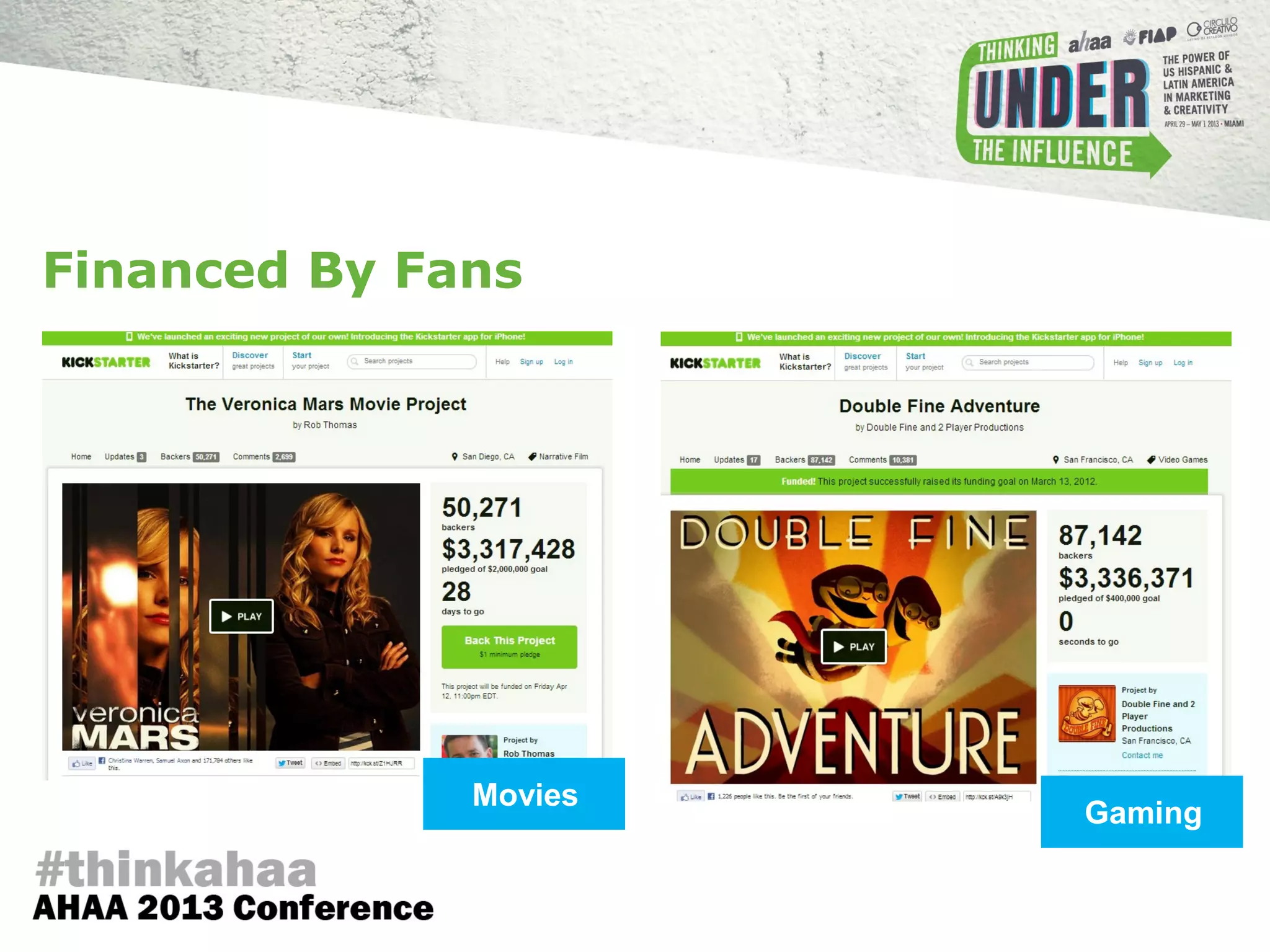 Movies
Gaming
Financed By Fans
 