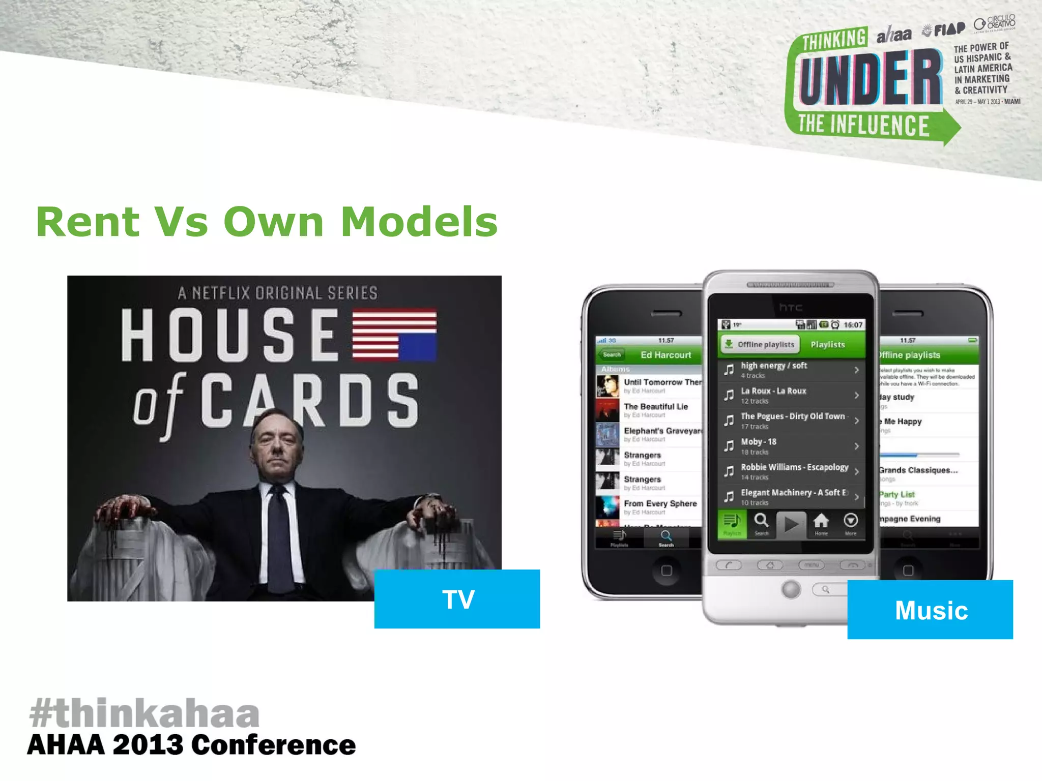 TV Music
TV
Rent Vs Own Models
 