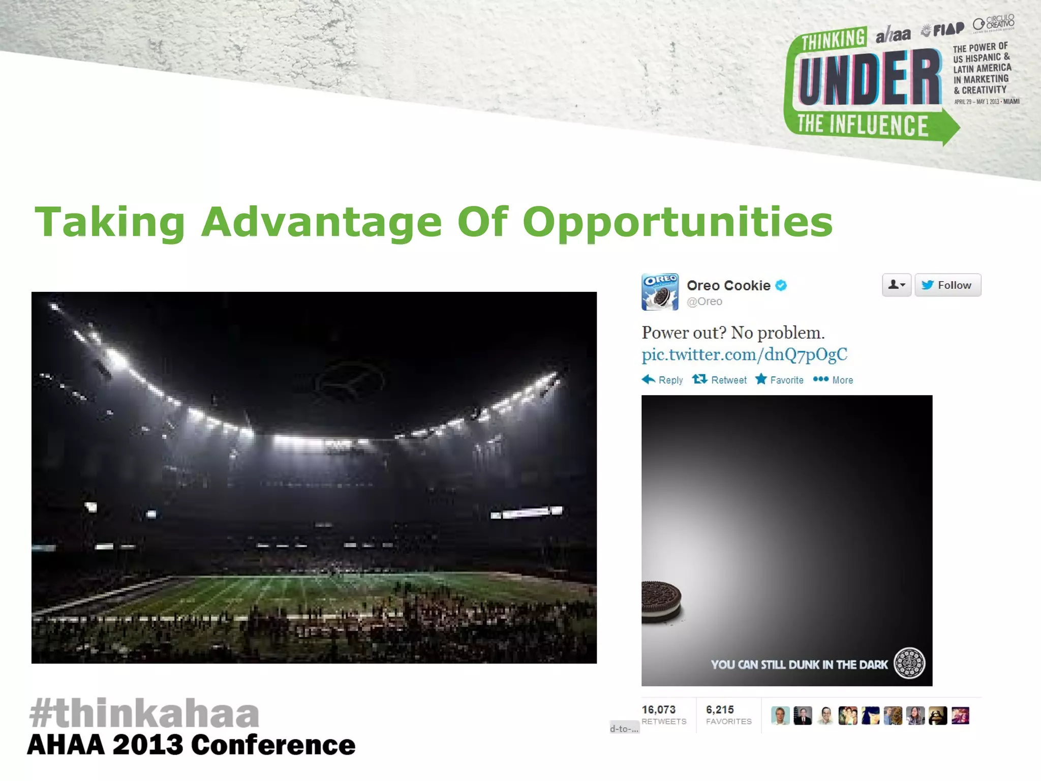 Taking Advantage Of Opportunities
 