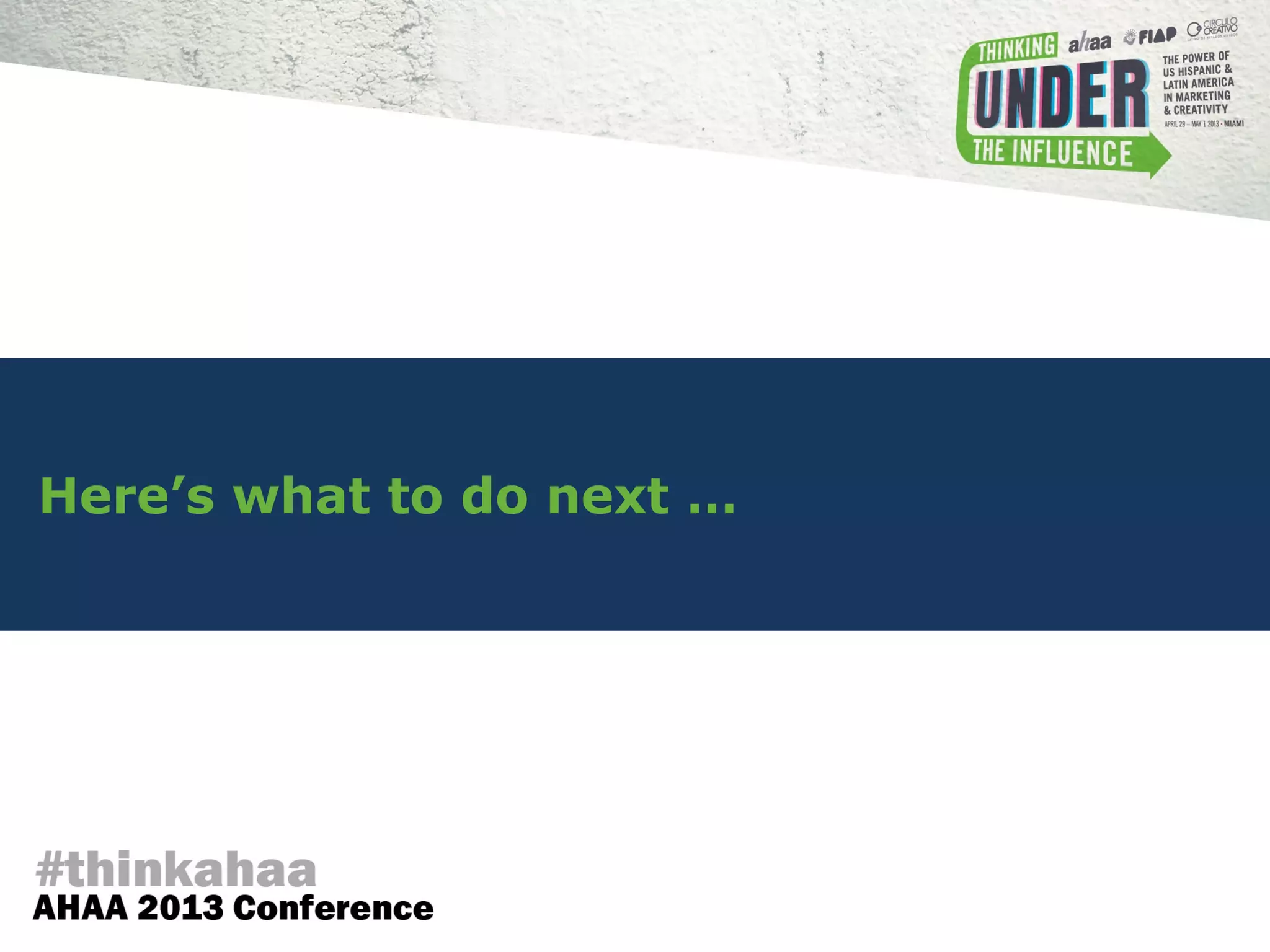 Here’s what to do next …
 