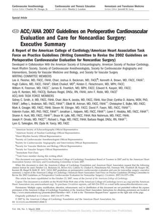 AHA/ACC 2007 executive summary | PDF | Heart and Cardiovascular ...