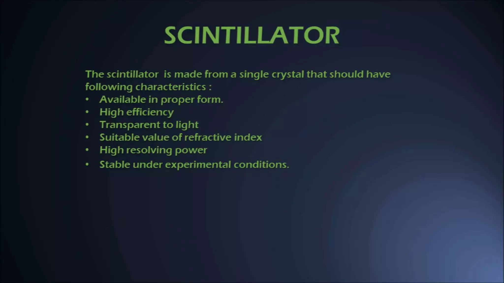 Scintillations principle, working, merits & demerits & applications | PPSX