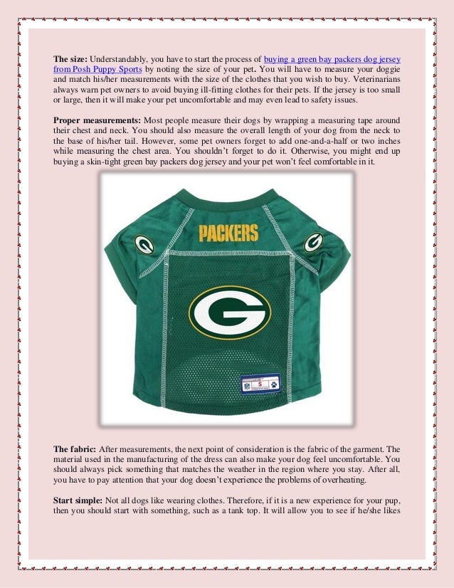 packers dog jersey