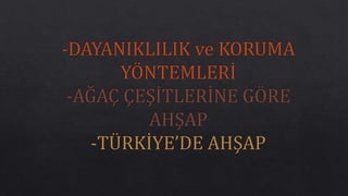 Yapı Malzemeleri: Ahşap