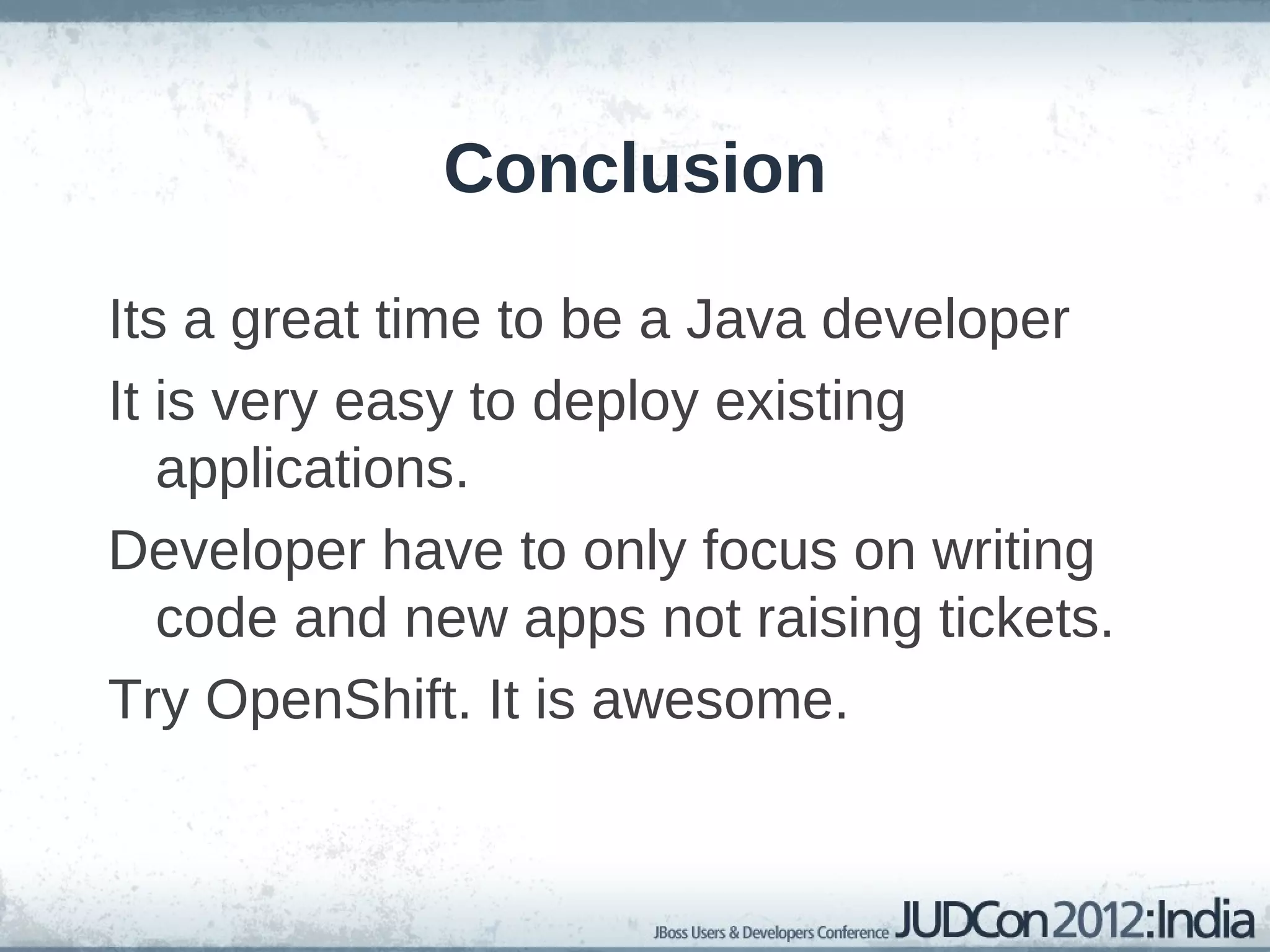 OpenShift Express Java, Perl, Python, PHP, and Ruby 