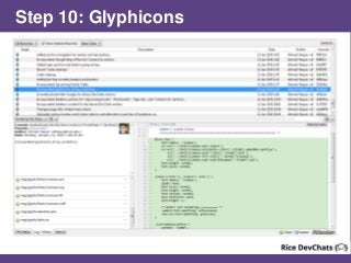 Step 10: Glyphicons
 