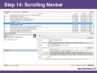Step 14: Scrolling Navbar
 