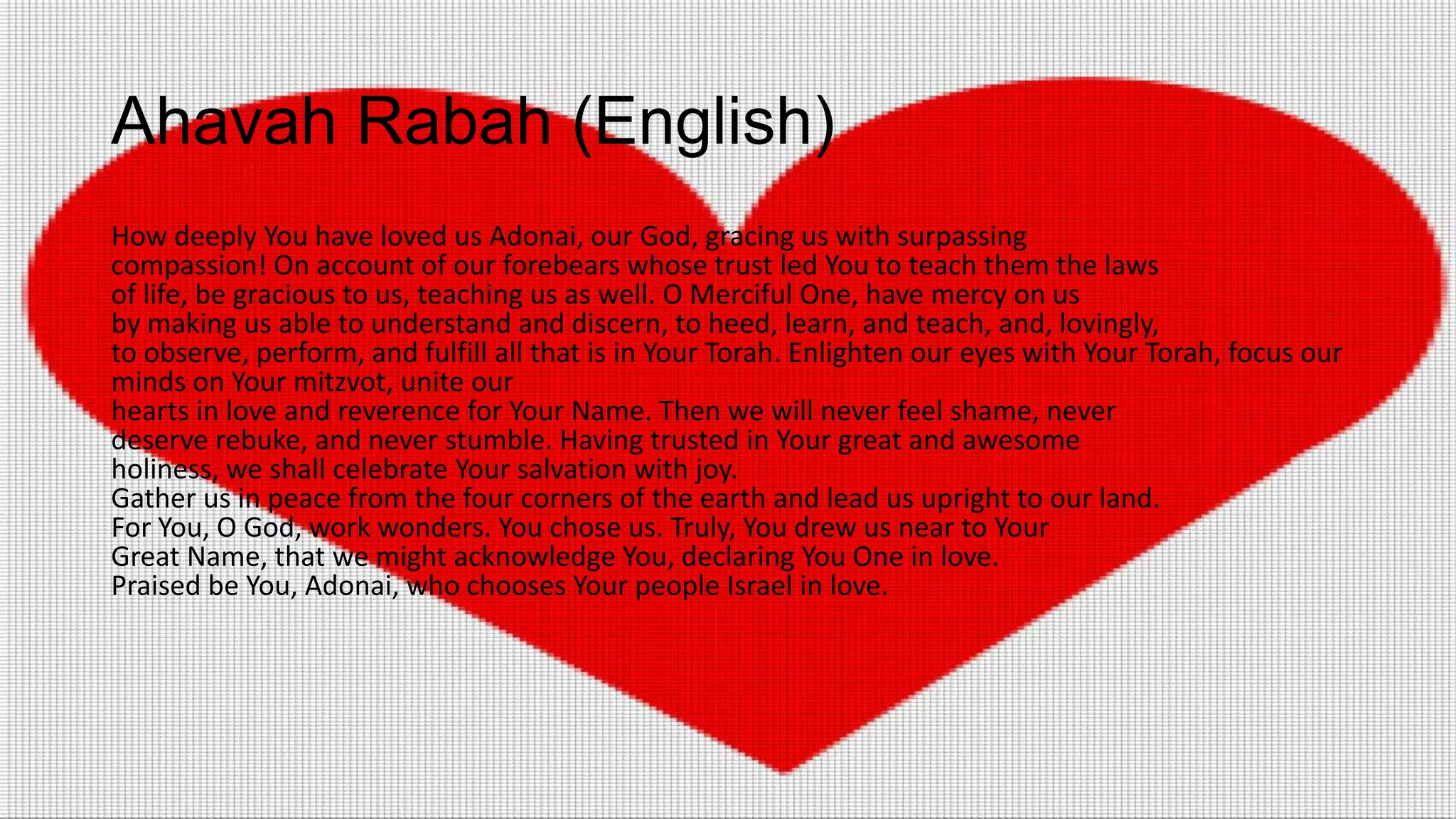 Ahavah rabbah | PPT