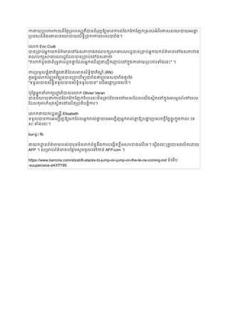 ការវាយប្រហារកាលពីថ្ងៃព្រហស្បតិ៍បានជំរុញឱ្យមានការជជែកវែកញែកស្រស់អំពីគោលនយោបាយអន្តោ
ប្រវេសន៍និងគោលនយោបាយសិទ្ធិជ្រកកោនរបស់បារាំង។
លោក Eric Ciulti
បានប្រាប់អ្នកយកព័ត៌មាននៅឯសភាខាងគណបក្សសាធារណរដ្ឋបានប្រាប់អ្នកយកព័ត៌មាននៅឯសភាខាង
គណបក្សសាធារណរដ្ឋដែលបានប្រាប់នៅឯសភាថា
"វាហាក់ដូចជាពិរុទ្ធភាពដូចគ្នាដែលអ្នកឃើញជាញឹកញាប់នៅក្នុងការវាយប្រហារទាំងនេះ" ។
ការប្រមូលផ្តុំជាតិផ្លូវជាតិដែលមានសិទ្ធិជាតិស្តាំ (RN)
តួអង្គលោកឡេនឡេនបានប្រាប់វិទ្យុបារាំងថាប្រទេសបារាំងគួរតែ
"ទទួលបានសិទ្ធិទទួលបានសិទ្ធិទទួលបាន" លើអន្តោប្រវេសន៍។
ប៉ុន្តែអ្នកនាំពាក្យរដ្ឋាភិបាលលោក Olivier Veran
បាននិយាយថាការជជែកវែកញែកបែបនេះមិនគ្រប់ខែទេនៅពេលដែលយើងស្ថិតនៅក្នុងអារម្មណ៍នៅពេល
ដែលកុមារកំពុងស្ថិតនៅលើតុប្រតិបត្តិការ។
លោកនាយករដ្ឋមន្រ្តី Elisabeth
ទទួលបានការអញ្ជើញឱ្យមកដែលអ្នករាល់គ្នាបានអញ្ជើញអ្នករាល់គ្នាឱ្យបង្ហាញសេចក្តីថ្លៃថ្នូរក្នុងកាលៈទេ
សៈទាំងនេះ។
bur-jj / fb
នាយកដ្ឋានព័ត៌មានរបស់បារុនមិនពាក់ព័ន្ធនឹងការបង្កើតខ្លឹមសារខាងលើទេ។ រឿងនេះត្រូវបានផលិតដោយ
AFP ។ សម្រាប់ព័ត៌មានបន្ថែមសូមចូលទៅកាន់ AFP.com ។
https://www.barrons.com/sticet/6-stacks-to-jump-on-jump-on-the-te-ce-coming-ind ទំនើប
-suupercece-a437f195
 