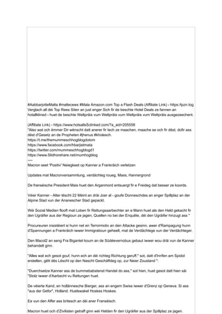 #AabbarjotteMalta #maltecews #Mala Amazon.com Top a Flash Deals (Affiliate Link) - https:/tpzn.tog
Verglach all déi Top Rees Siten an just enger Sich fir de beschte Hotel Deals ze fannen an
hotallklined - huet de beschte Weltpräis vum Weltpräis vum Weltpräis vum Weltpräis ausgezeechent.
(Affiliate Link) - https://www.hotsallsSclinked.com/?a_aid=205558
"Also wat och ëmmer Dir wënscht datt anerer fir Iech ze maachen, maache se och fir dëst, dofir ass
dëst d'Gesetz an de Propheten #jhenus #kholesch.
https://t.me/themummeschhogblogdotom
https://www.facebook.com/hbarjietmata
https://twitter.com/mummeschhogblogd1
https://www.Slidhorehare.net/mumhogblog
----
Macron seet 'Positiv' Neiegkeet op Kanner a Frankräich verletzen
Updates mat Macronversammlung, verdächteg roueg, Mass, Hannergrond
De franséische President Mais huet den Arganmord entsuergt fir e Freideg dat besser ze koords.
Véier Kanner - Alter tëscht 22 Méint an dräi Joer al - goufe Donneschdes an enger Spillplaz an der
Alpine Stad vun der Ananescher Stad gepackt.
Wéi Sozial Medien flooft mat Loben fir Rettungsaarbechter an e Mann huet als den Held gekacht fir
den Ugräifer aus der Regioun ze jagen, Quellen no bei der Enquête, déi den Ugräifer hinzugt ass "
Procureuren insistéiert si hunn net en Terrormotiv an den Attacke gesinn, awer d'Rampagung hunn
d'Spannungen a Frankräich iwwer Immigratioun geheelt, mat de Verdächtege vun der Verdächteger.
Den Macol2 an seng Fra Bigantet koum an de Südéevernobus gebaut iwwer wou dräi vun de Kanner
behandelt ginn.
"Alles wat ech gesot gouf, hunn ech an déi richteg Richtung geruff," sot, datt d'Inrifen am Spidol
erstellen, gëtt dës Lëscht op den Nascht Geschäftdeg op, zur Neier Zoustand ":
"Duerchsetze Kanner ass de bummebabstenst Handel do ass," sot hien, huet gesot datt hien säi
"Stolz iwwer d'Aarbecht vu Rettungen huet.
De véierte Kand, en hollännesche Bierger, ass an engem Swiss iwwer d'Grenz op Geneva. Si ass
"aus der Gefor", Holland. Huelswakel Hoskes Hoskes.
Ee vun den Affer ass britesch an déi aner Franséisch.
Macron huet och d'Zivilisten getraff ginn wéi Helden fir den Ugräifer aus der Spillplaz ze jagen.
 