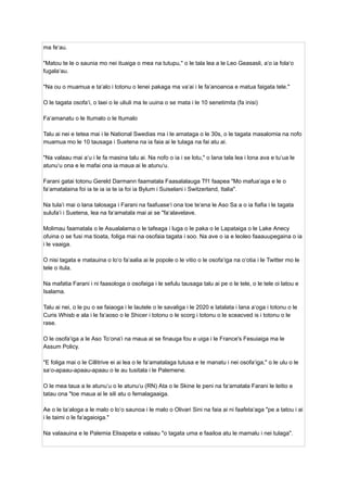 ma feʻau.
"Matou te le o saunia mo nei ituaiga o mea na tutupu," o le tala lea a le Leo Geasasli, aʻo ia folaʻo
fugalaʻau.
"Na ou o muamua e taʻalo i totonu o lenei pakaga ma vaʻai i le faʻanoanoa e matua faigata tele."
O le tagata osofaʻi, o laei o le uliuli ma le uuina o se mata i le 10 senetimita (fa inisi)
Faʻamanatu o le Itumalo o le Itumalo
Talu ai nei e tetea mai i le National Swedias ma i le amataga o le 30s, o le tagata masalomia na nofo
muamua mo le 10 tausaga i Suetena na ia faia ai le tulaga na fai atu ai.
"Na valaau mai aʻu i le fa masina talu ai. Na nofo o ia i se lotu," o lana tala lea i lona ava e tuʻua le
atunuʻu ona e le mafai ona ia maua ai le atunuʻu.
Farani gatai totonu Gereld Darmann faamatala Faasalalauga Tf1 faapea "Mo mafuaʻaga e le o
faʻamatalaina foi ia te ia ia te ia foi ia Bylum i Suiselani i Switzerland, Italia".
Na tulaʻi mai o lana talosaga i Farani na faafuaseʻi ona toe teʻena le Aso Sa a o ia fiafia i le tagata
sulufaʻi i Suetena, lea na faʻamatala mai ai se "faʻalavelave.
Molimau faamatala o le Asualalama o le tafeaga i luga o le paka o le Lapataiga o le Lake Anecy
ofuina o se fusi ma tioata, foliga mai na osofaia tagata i soo. Na ave o ia e leoleo faaauupegaina o ia
i le vaaiga.
O nisi tagata e matauina o loʻo faʻaalia ai le popole o le vitio o le osofaʻiga na oʻotia i le Twitter mo le
tele o itula.
Na mafatia Farani i ni faasologa o osofaiga i le sefulu tausaga talu ai pe o le tele, o le tele oi latou e
Isalama.
Talu ai nei, o le pu o se faiaoga i le lautele o le savaliga i le 2020 e latalata i lana aʻoga i totonu o le
Curis Whisb e ala i le faʻaoso o le Shicer i totonu o le scorg i totonu o le sceacved is i totonu o le
rase.
O le osofaʻiga a le Aso Toʻonaʻi na maua ai se finauga fou e uiga i le France's Fesuiaiga ma le
Assum Policy.
"E foliga mai o le Cillitrive ei ai lea o le faʻamatalaga tutusa e te manatu i nei osofaʻiga," o le ulu o le
saʻo-apaau-apaau-apaau o le au tusitala i le Palemene.
O le mea taua a le atunuʻu o le atunuʻu (RN) Ata o le Skine le peni na faʻamatala Farani le leitio e
tatau ona "toe maua ai le sili atu o femalagaaiga.
Ae o le taʻaloga a le malo o loʻo saunoa i le malo o Olivari Sini na faia ai ni faafetaʻaga "pe a tatou i ai
i le taimi o le faʻagaioiga."
Na valaauina e le Palemia Elisapeta e valaau "o tagata uma e faailoa atu le mamalu i nei tulaga".
 