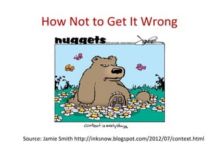 How Not to Get It Wrong




Source: Jamie Smith http://inksnow.blogspot.com/2012/07/context.html
 