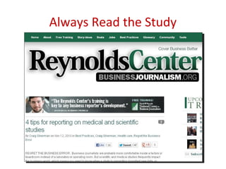 Always Read the Study
 