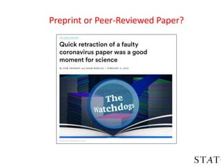 Preprint or Peer-Reviewed Paper?
 