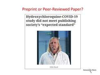Preprint or Peer-Reviewed Paper?
 