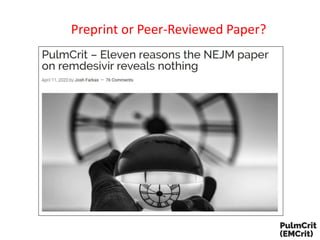 Preprint or Peer-Reviewed Paper?
 