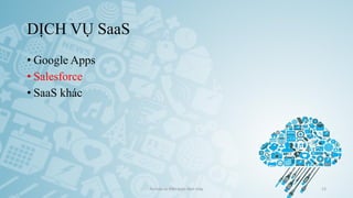 DỊCH VỤ SaaS
• Google Apps
• Salesforce
• SaaS khác
Ảo hóa và điện toán đám mây 13
 
