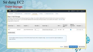 Sử dụng EC2
Ảo hóa và điện toán đám mây 62
Thêm Storage
 