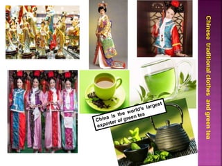 Chinesetraditionalclothesandgreentea
 